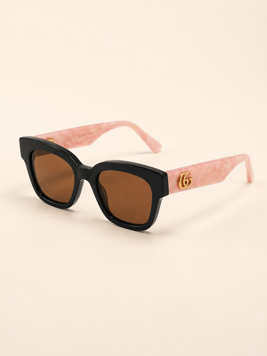 Excellent* Gucci Black & Pink GG Sunglasses