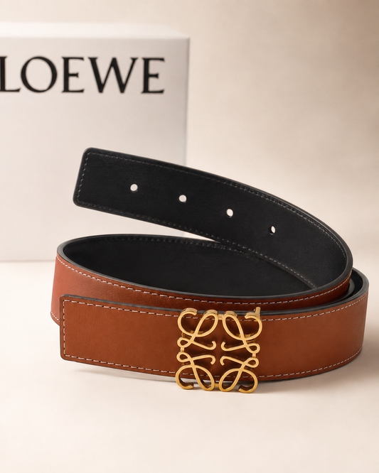 NEW* LOEWE Anagram Reversible Leather Belt – 90cm RRP€395