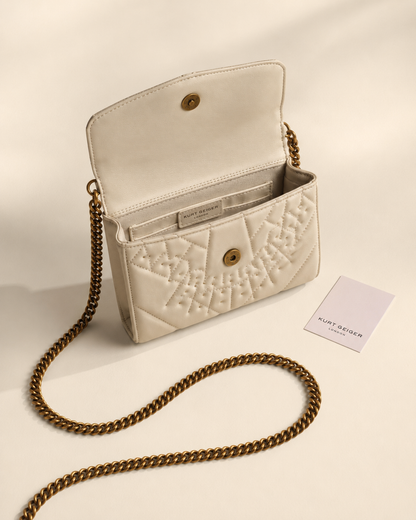 Pre-Loved Like New* Kurt Geiger Embellished Eye Crossbody Bag – Ivory