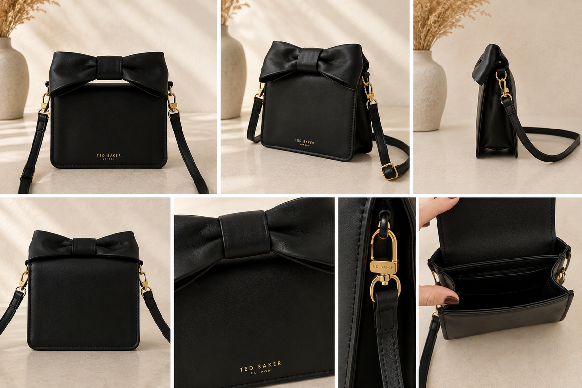 Pre Loved Ted Baker Black Bow Crossbody Bag