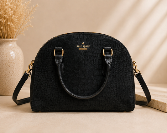 Pre Loved Kate Spade Suede Croc Dome Bag