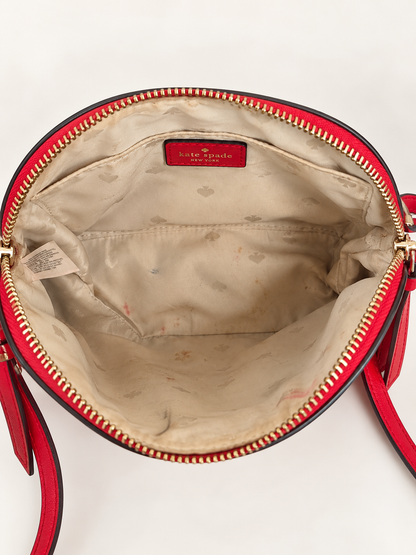 Pre loved Kate Spade Small Dome Crossbody – Hot Chili Red