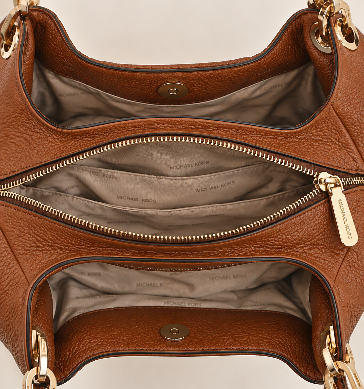 Pre Loved Tan Michael Kors Fulton Shoulder Bag