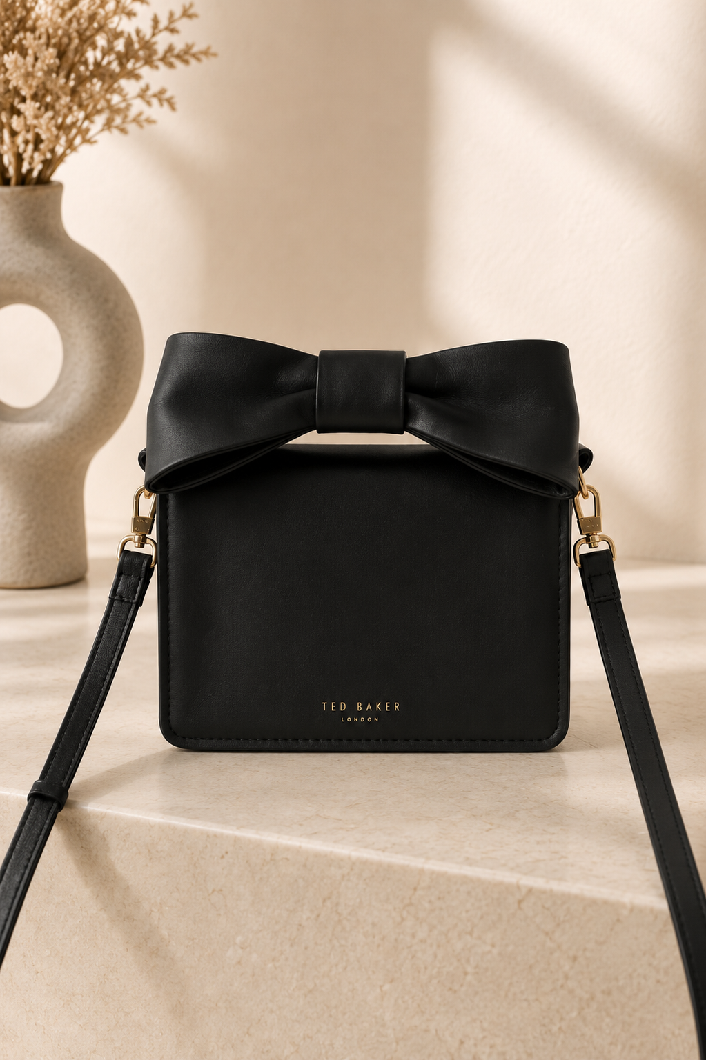 Pre Loved Ted Baker Black Bow Crossbody Bag