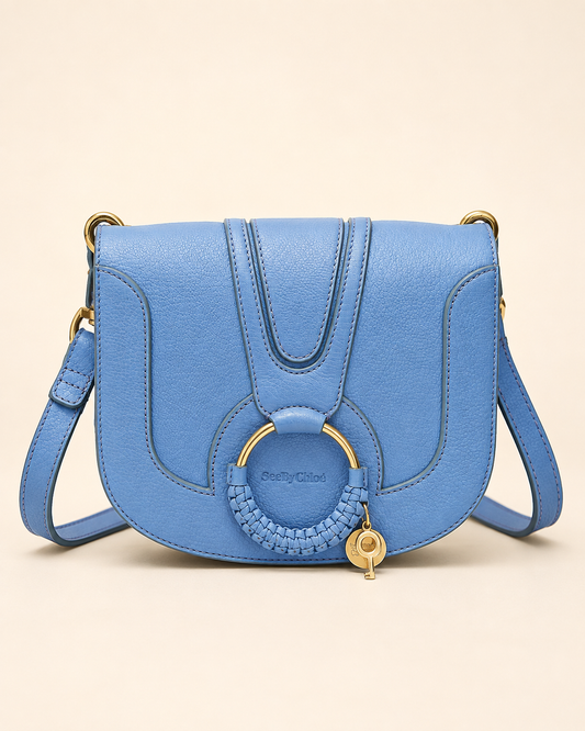 Pre-Loved See By Chloé Hana Leather Crossbody Bag – Blue Pre Loved €395