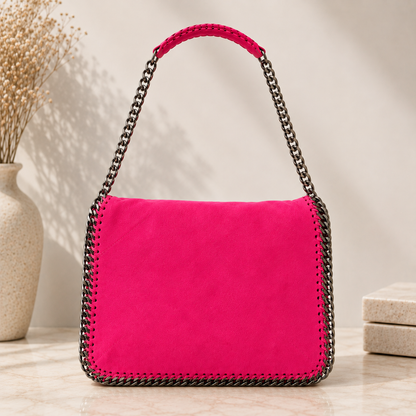 New*Stella McCartney Falabella Fold-Over Bag – Fuchsia Pink