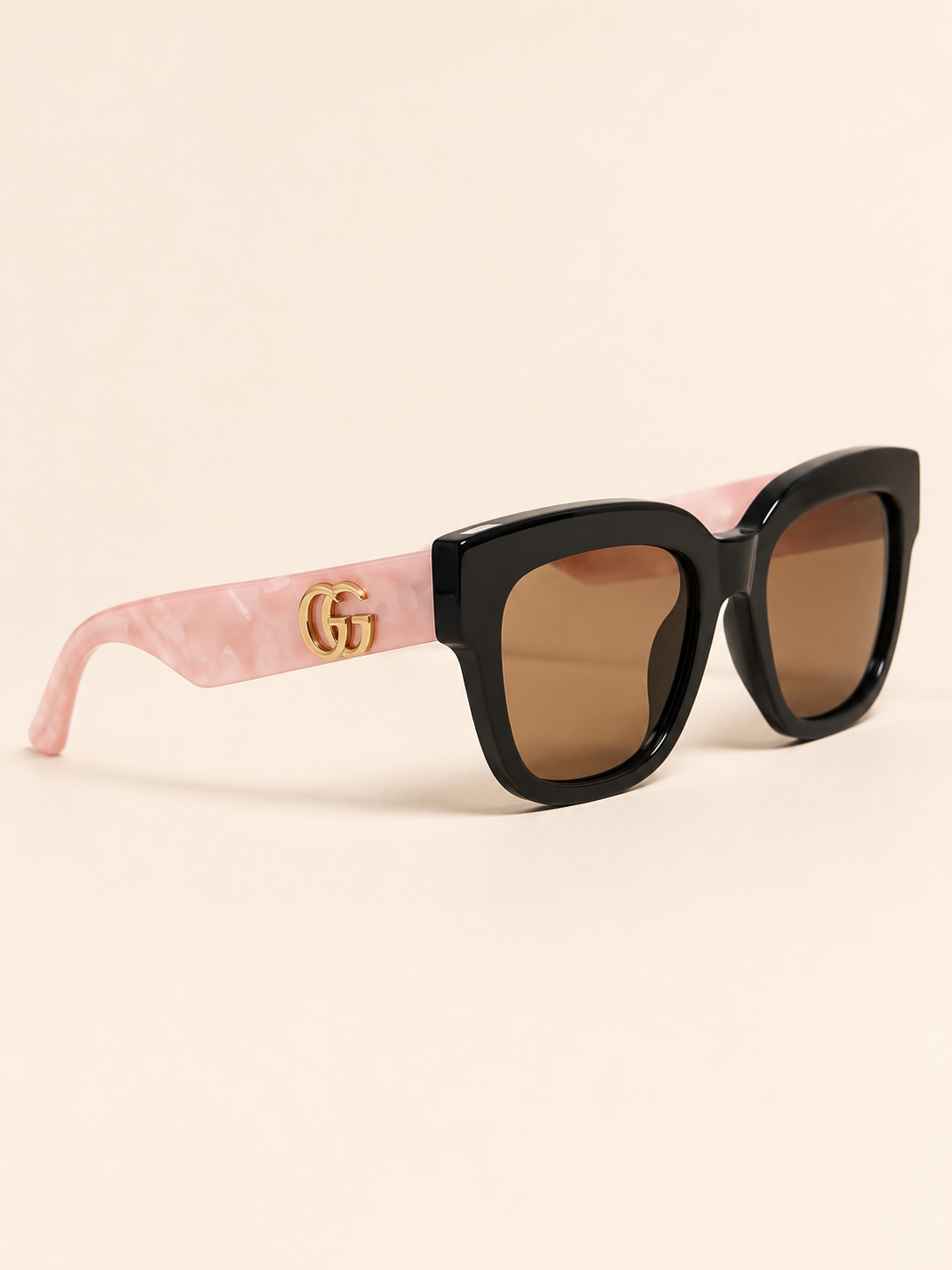 Excellent* Gucci Black & Pink GG Sunglasses