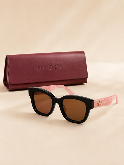Excellent* Gucci Black & Pink GG Sunglasses