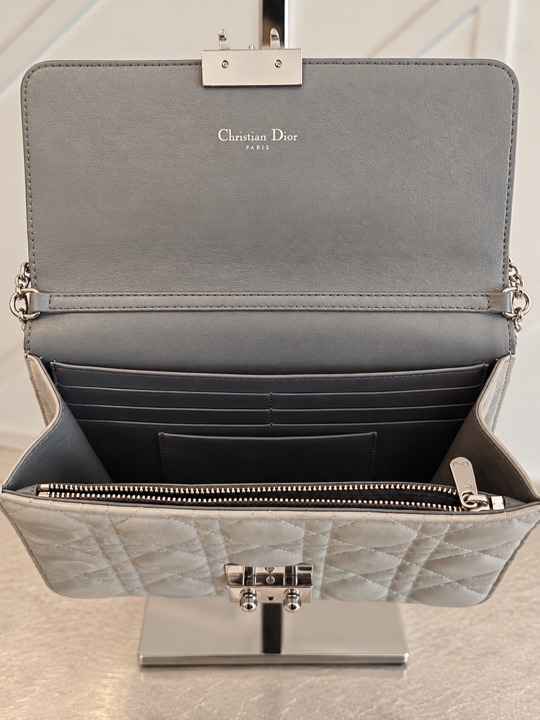 Pre loved CHRISTIAN DIOR Cannage Quilted Patent Leather Pouch Bag  RRP €1,600