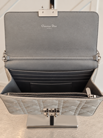 Pre loved CHRISTIAN DIOR Cannage Quilted Patent Leather Pouch Bag  RRP €1,600