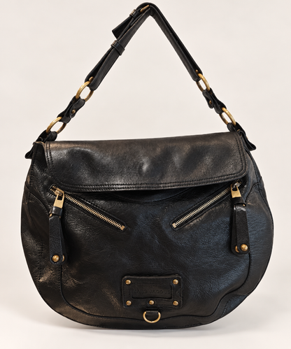 Marc Jacobs Large Vintage-Style Leather Hobo Bag – Black RRP €595