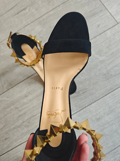 Never Worn* Christian Louboutin Planetava 100 Suede Sandals – Size 39