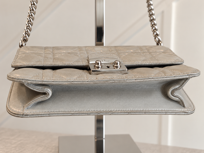 Pre loved CHRISTIAN DIOR Cannage Quilted Patent Leather Pouch Bag  RRP €1,600
