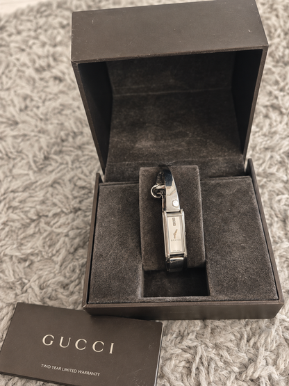 Pre loved Gucci G-Line Diamond Bangle Watch – Stainless Steel