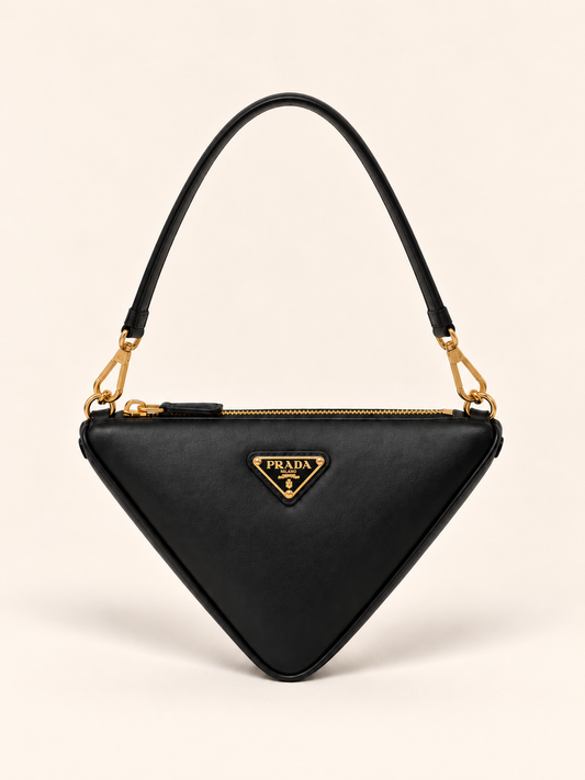 NEW* Prada Triangolo Symbole Mini Triangle Shoulder Bag – Black