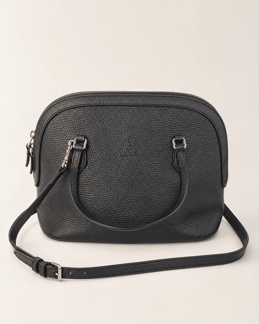 Pre Loved Gucci Black Leather Top Handle Crossbody Bag RRP €1,600