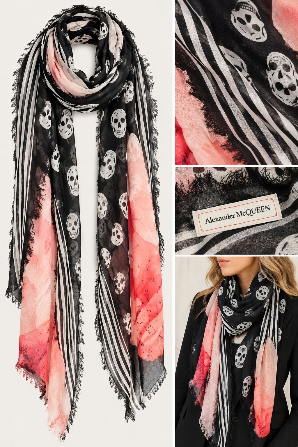 Pre Loved - Alexander McQueen Skull Print Scarf