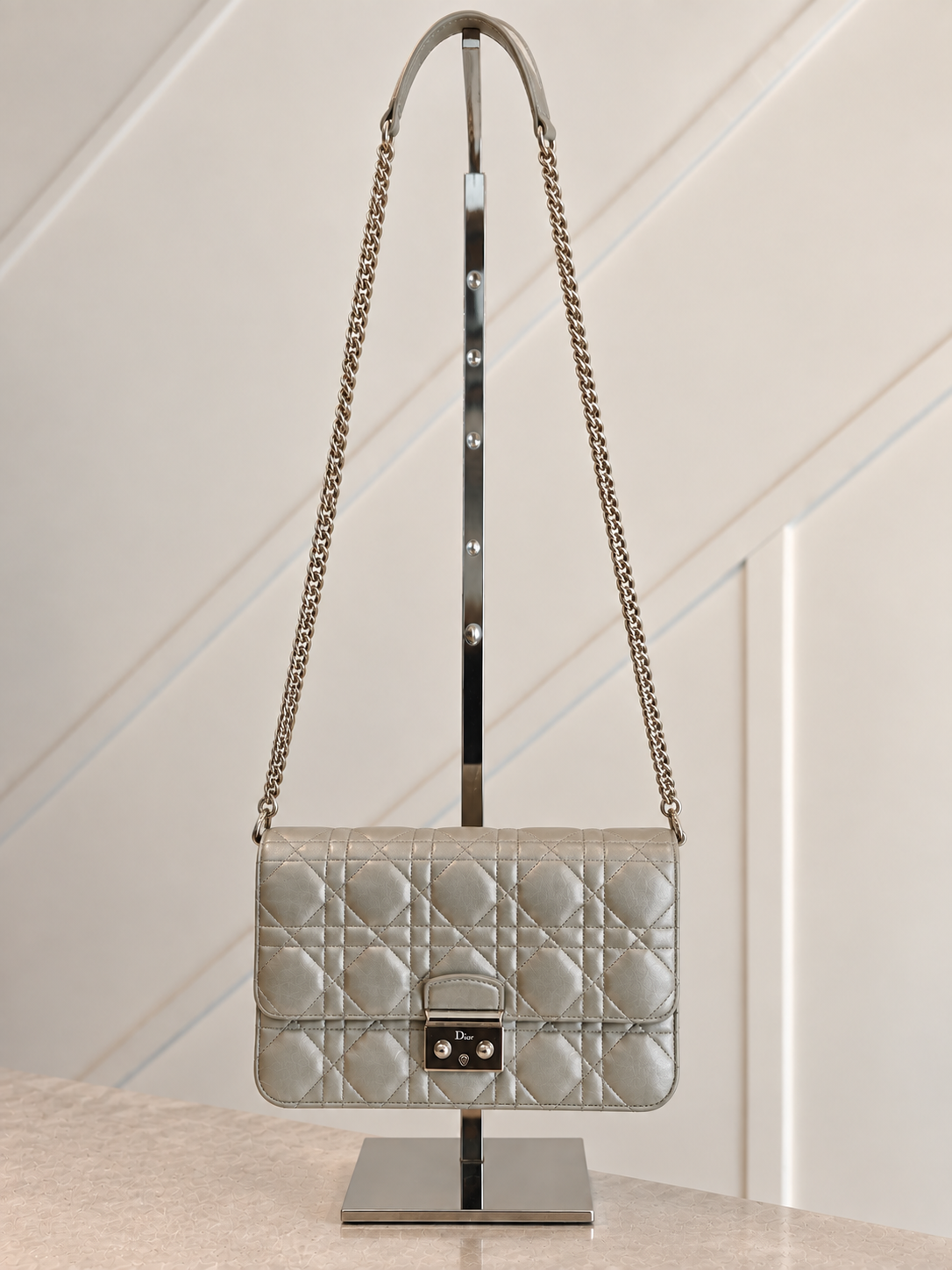 Pre loved CHRISTIAN DIOR Cannage Quilted Patent Leather Pouch Bag  RRP €1,600