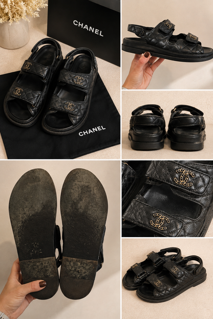 Pre Loved Chanel Dad Sandals Size 41  RRP €1,550