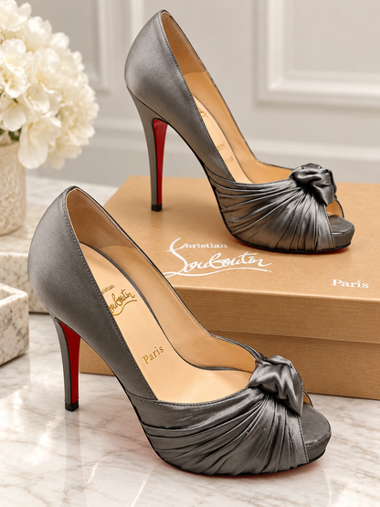 Pre loved Christian Louboutin Greissimo Peep-Toe Heels – Size 38