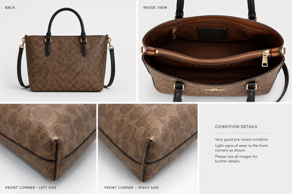 Pre-Loved Coach Mollie Tote Bag 25 - Signature Canvas