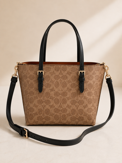 Pre-Loved Coach Mollie Tote Bag 25 - Signature Canvas