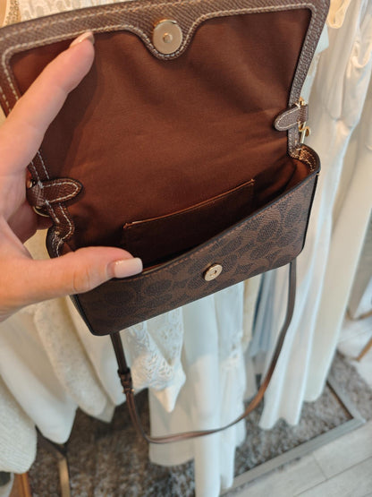 Excellent* Coach Mini Josie Top Handle Bag – Gold/Brown/Copper