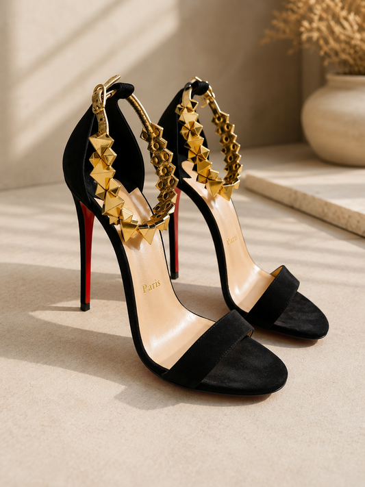 Never Worn* Christian Louboutin Planetava 100 Suede Sandals – Size 39