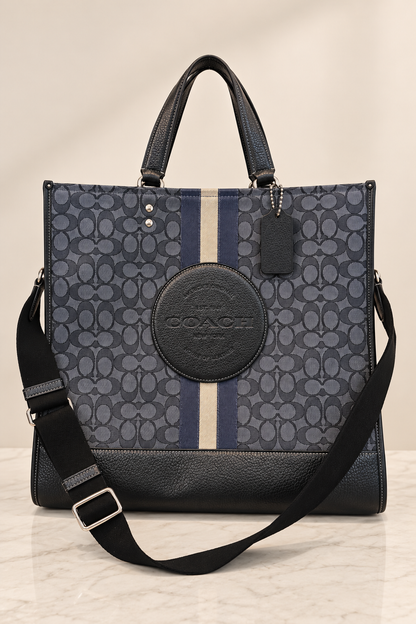 Pre loved Coach large Dempsey 40 tote - Navy RRP €700